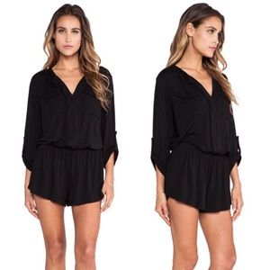 Black long sleeve romper